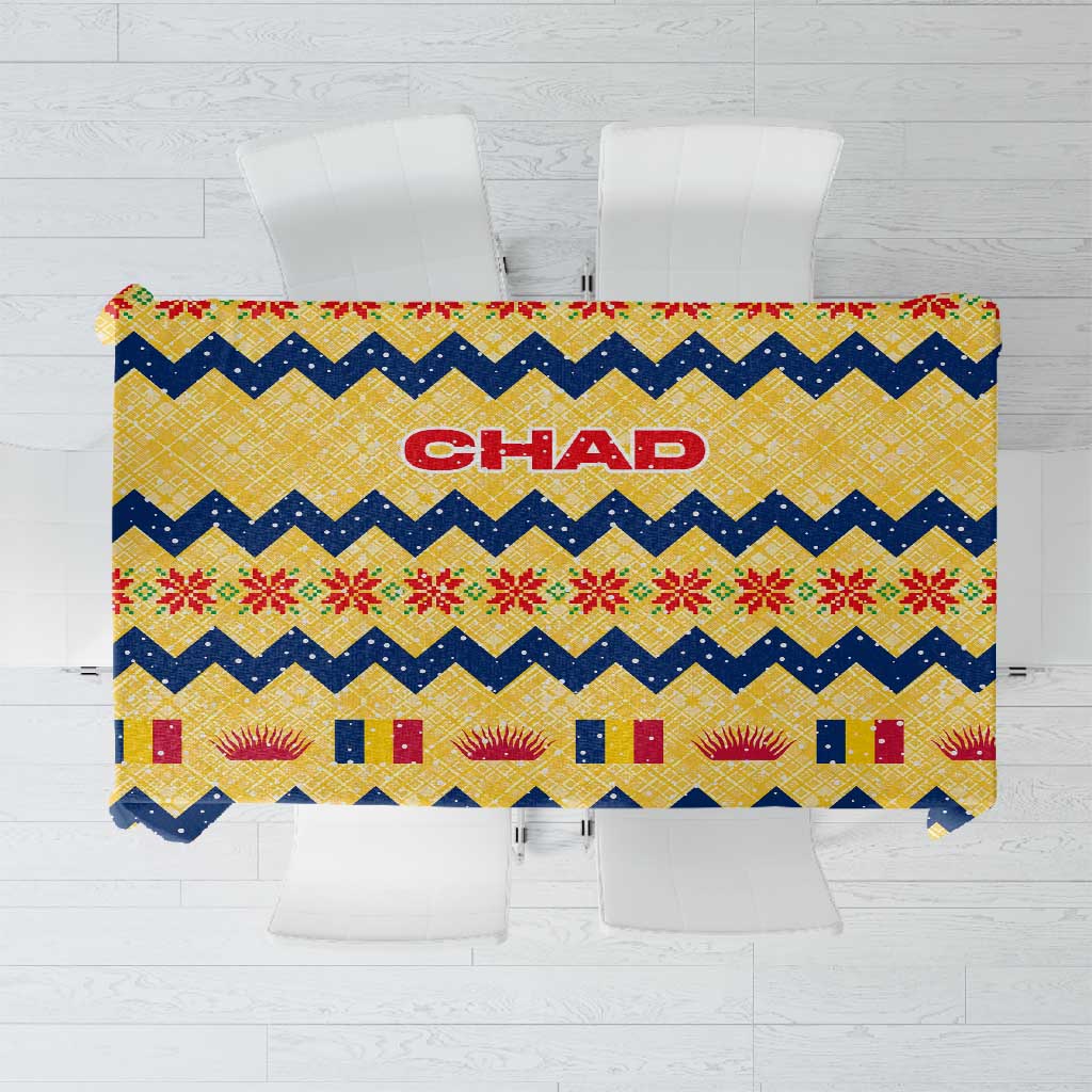 Chad Christmas Tablecloth National Coat of Arms, and Festive Motif - African Pride