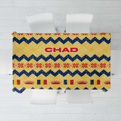 Chad Christmas Tablecloth National Coat of Arms, and Festive Motif - African Pride