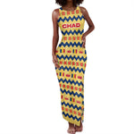 Chad Christmas Tank Maxi Dress National Coat of Arms, and Festive Motif - African Pride
