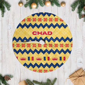 Chad Christmas Tree Skirt National Coat of Arms, and Festive Motif - African Pride