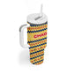 Chad Christmas Tumbler With Handle National Coat of Arms, and Festive Motif - African Pride