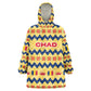 Chad Christmas Wearable Blanket Hoodie National Coat of Arms, and Festive Motif - African Pride