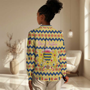 Chad Christmas Women Casual Shirt National Coat of Arms, and Festive Motif - African Pride