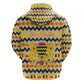 Chad Christmas Zip Hoodie National Coat of Arms, and Festive Motif - African Pride