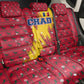 Chad Christmas Back Car Seat Cover National Coat of Arms and Snowflake Accents - African Pride