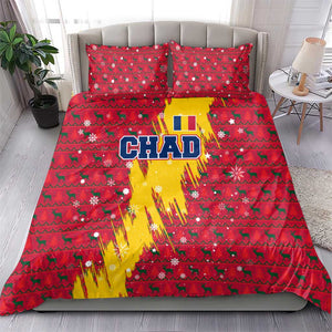 Chad Christmas Bedding Set National Coat of Arms and Snowflake Accents - African Pride