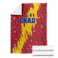 Chad Christmas Blanket National Coat of Arms and Snowflake Accents - African Pride
