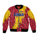 Chad Christmas Bomber Jacket National Coat of Arms and Snowflake Accents - African Pride