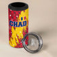 Chad Christmas 4 in 1 Can Cooler Tumbler National Coat of Arms and Snowflake Accents - African Pride