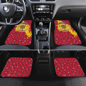 Chad Christmas Car Mats National Coat of Arms and Snowflake Accents - African Pride