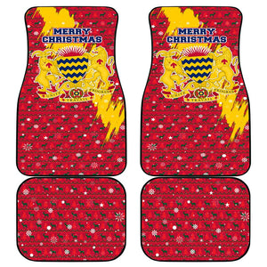 Chad Christmas Car Mats National Coat of Arms and Snowflake Accents - African Pride