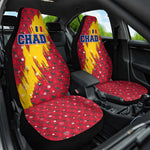 Chad Christmas Car Seat Cover National Coat of Arms and Snowflake Accents - African Pride
