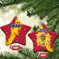 Chad Christmas Ceramic Ornament National Coat of Arms and Snowflake Accents - African Pride