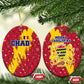 Chad Christmas Ceramic Ornament National Coat of Arms and Snowflake Accents - African Pride