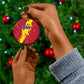 Chad Christmas Ceramic Ornament National Coat of Arms and Snowflake Accents - African Pride
