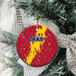 Chad Christmas Ceramic Ornament National Coat of Arms and Snowflake Accents - African Pride