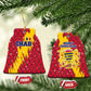 Chad Christmas Ceramic Ornament National Coat of Arms and Snowflake Accents - African Pride