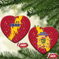 Chad Christmas Ceramic Ornament National Coat of Arms and Snowflake Accents - African Pride