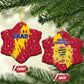 Chad Christmas Ceramic Ornament National Coat of Arms and Snowflake Accents - African Pride