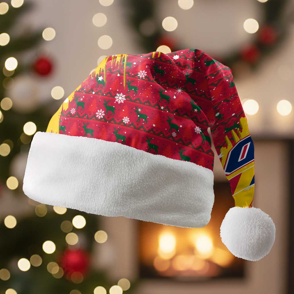 Chad Christmas Santa Hat National Coat of Arms and Snowflake Accents - African Pride