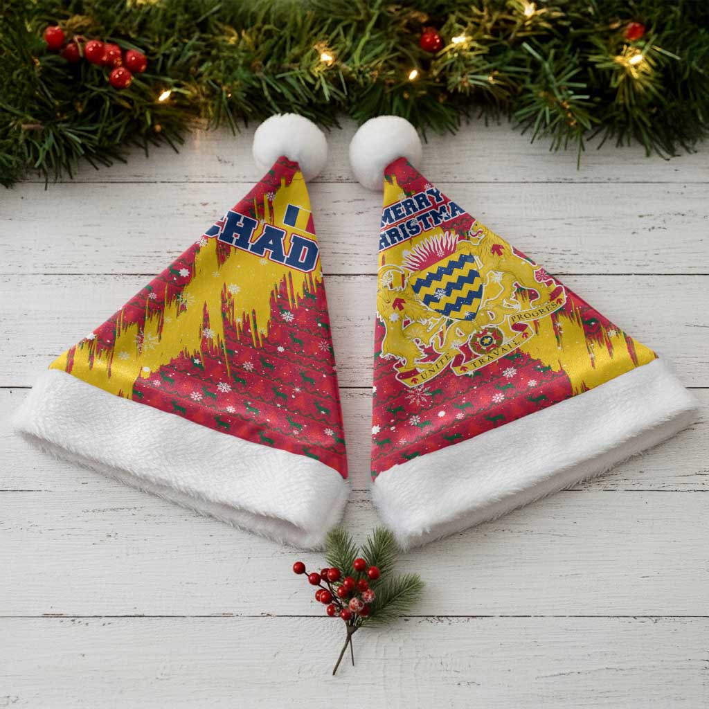 Chad Christmas Santa Hat National Coat of Arms and Snowflake Accents - African Pride