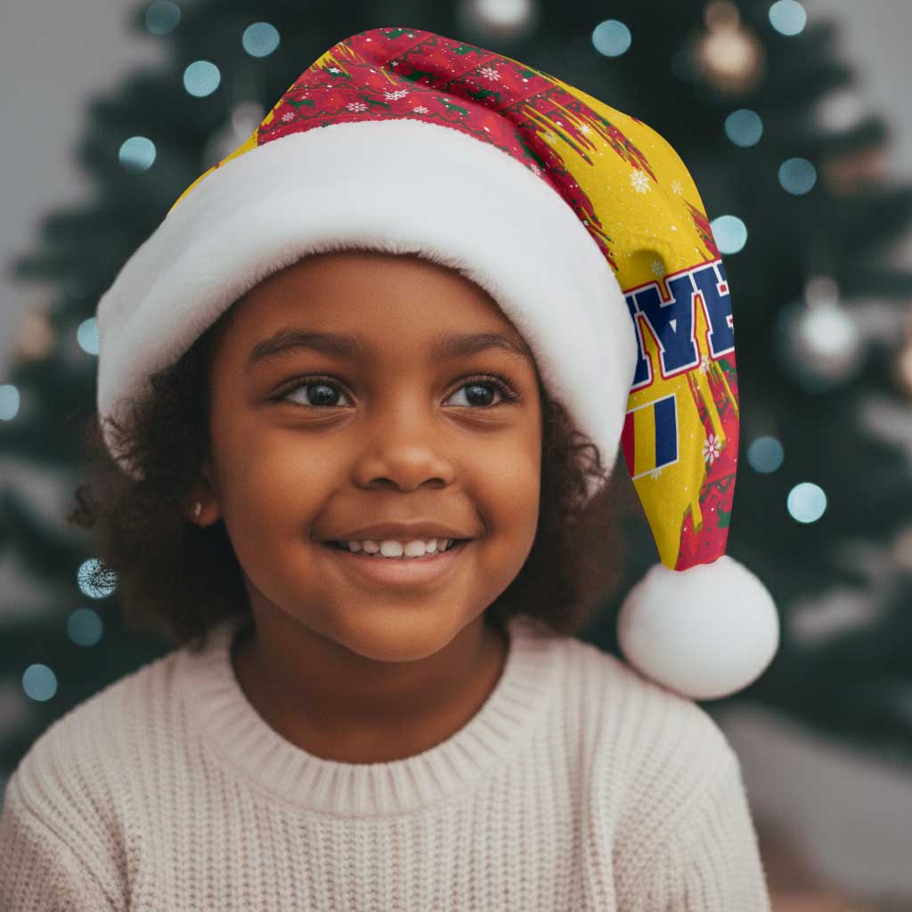 Chad Christmas Santa Hat National Coat of Arms and Snowflake Accents - African Pride