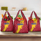 Chad Christmas Grocery Bag National Coat of Arms and Snowflake Accents - African Pride