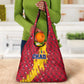 Chad Christmas Grocery Bag National Coat of Arms and Snowflake Accents - African Pride