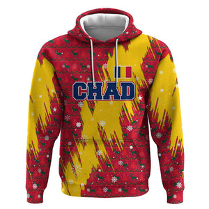 Chad Christmas Hoodie National Coat of Arms and Snowflake Accents - African Pride