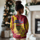 Chad Christmas Kid Ugly Christmas Sweater National Coat of Arms and Snowflake Accents - African Pride