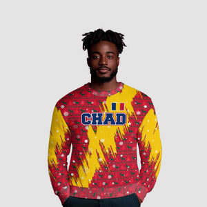 Chad Christmas Ugly Christmas Sweater National Coat of Arms and Snowflake Accents - African Pride