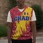 Chad Christmas Knitted V-Neck Vest National Coat of Arms and Snowflake Accents - African Pride