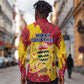 Chad Christmas Long Sleeve Button Shirt National Coat of Arms and Snowflake Accents - African Pride