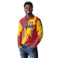 Chad Christmas Long Sleeve Polo Shirt National Coat of Arms and Snowflake Accents - African Pride