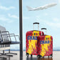 Chad Christmas Luggage Cover National Coat of Arms and Snowflake Accents - African Pride