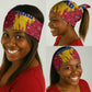 Chad Christmas Neck Gaiter National Coat of Arms and Snowflake Accents - African Pride