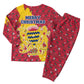 Chad Christmas Pajama Set National Coat of Arms and Snowflake Accents - African Pride