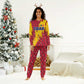Chad Christmas Pajama Set National Coat of Arms and Snowflake Accents - African Pride