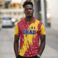 Chad Christmas Polo Shirt National Coat of Arms and Snowflake Accents - African Pride