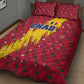 Chad Christmas Quilt Bed Set National Coat of Arms and Snowflake Accents - African Pride