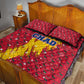 Chad Christmas Quilt Bed Set National Coat of Arms and Snowflake Accents - African Pride