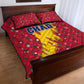 Chad Christmas Quilt Bed Set National Coat of Arms and Snowflake Accents - African Pride