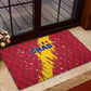 Chad Christmas Rubber Doormat National Coat of Arms and Snowflake Accents - African Pride