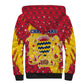 Chad Christmas Sherpa Hoodie National Coat of Arms and Snowflake Accents - African Pride
