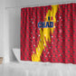Chad Christmas Shower Curtain National Coat of Arms and Snowflake Accents - African Pride