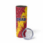 Chad Christmas Skinny Tumbler National Coat of Arms and Snowflake Accents - African Pride