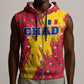 Chad Christmas Sleeveless Zip Hoodie National Coat of Arms and Snowflake Accents - African Pride