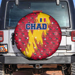 Chad Christmas Spare Tire Cover National Coat of Arms and Snowflake Accents - African Pride