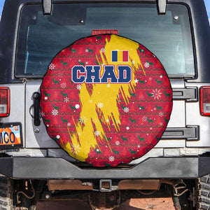 Chad Christmas Spare Tire Cover National Coat of Arms and Snowflake Accents - African Pride