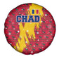 Chad Christmas Spare Tire Cover National Coat of Arms and Snowflake Accents - African Pride